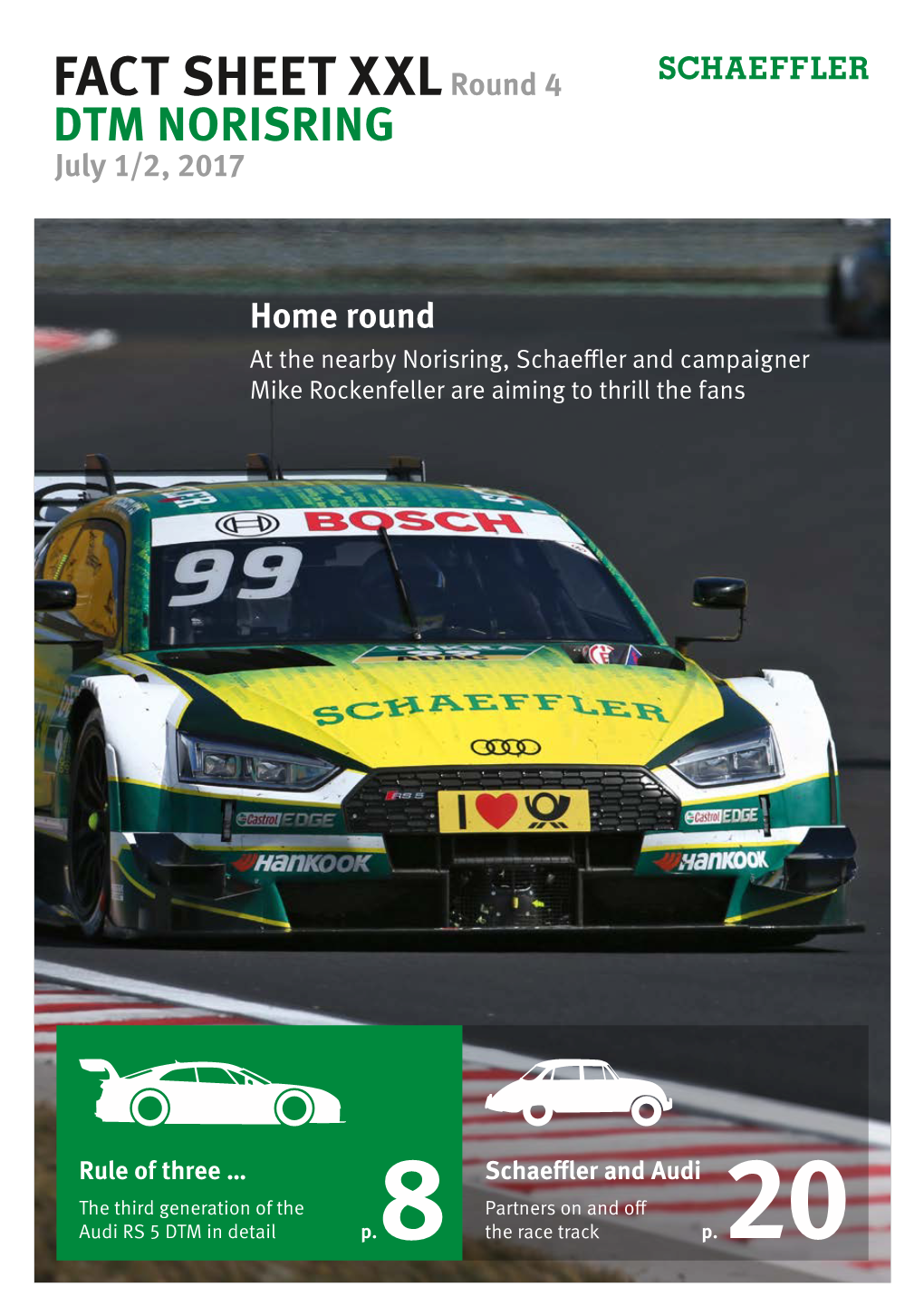 Fact Sheet XXL DTM Norisring July 1/2, 2017