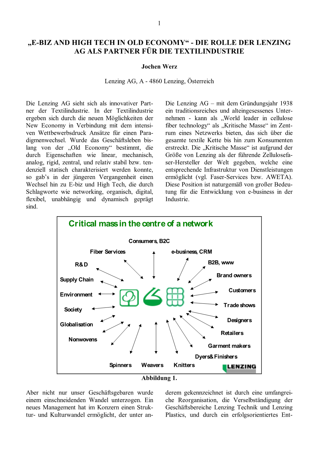 Critical Massin the Centre of a Network