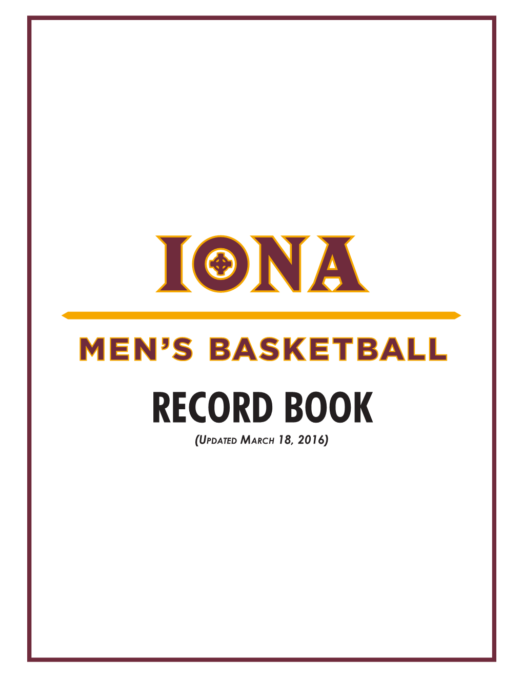 Men's Basketball Record Book