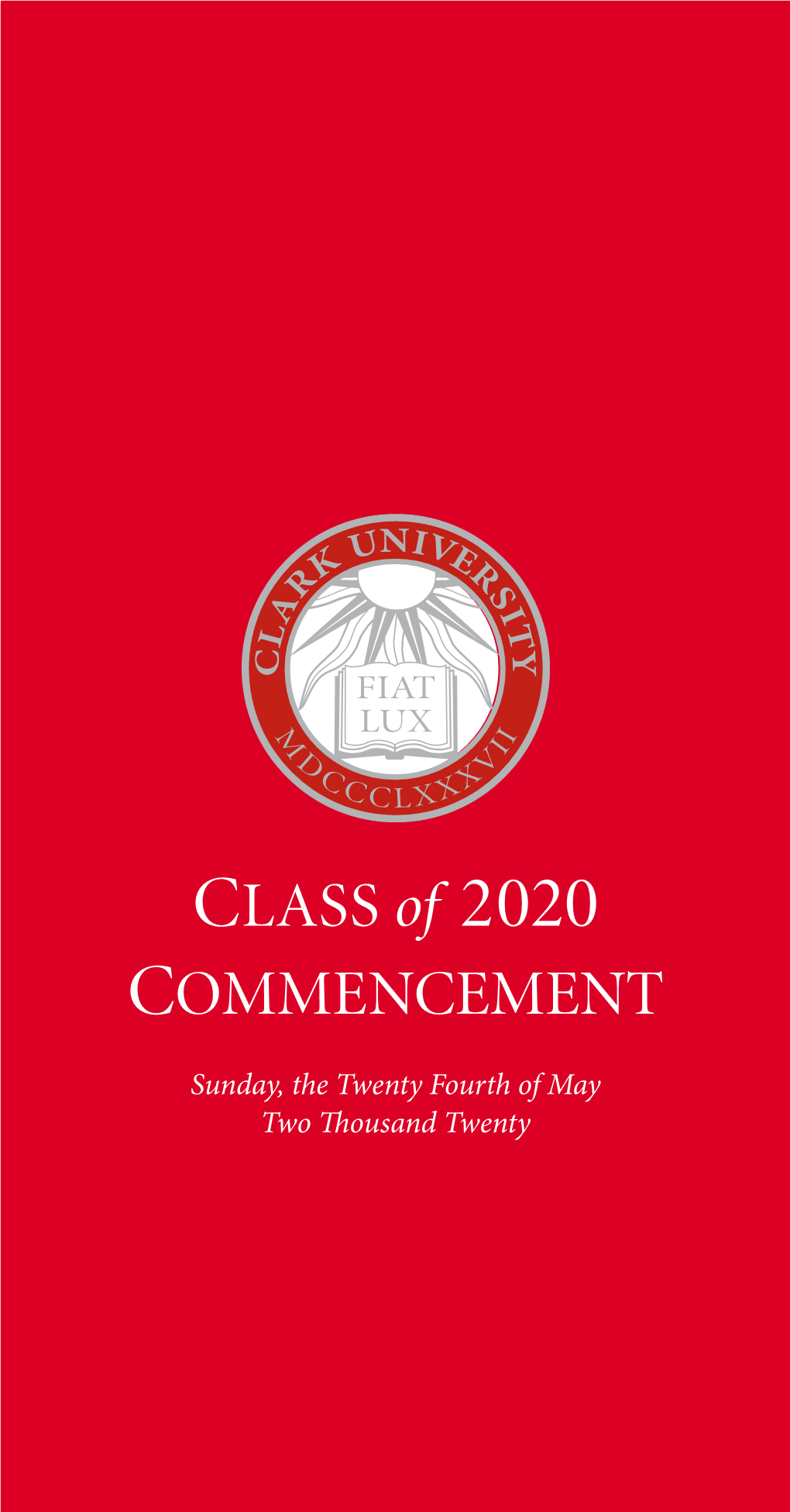 Commencement 2020 Program