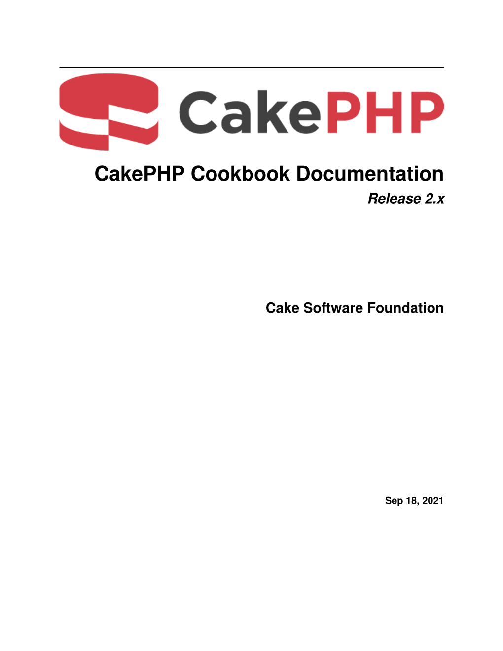 Cakephp Cookbook Documentation Release 2.X