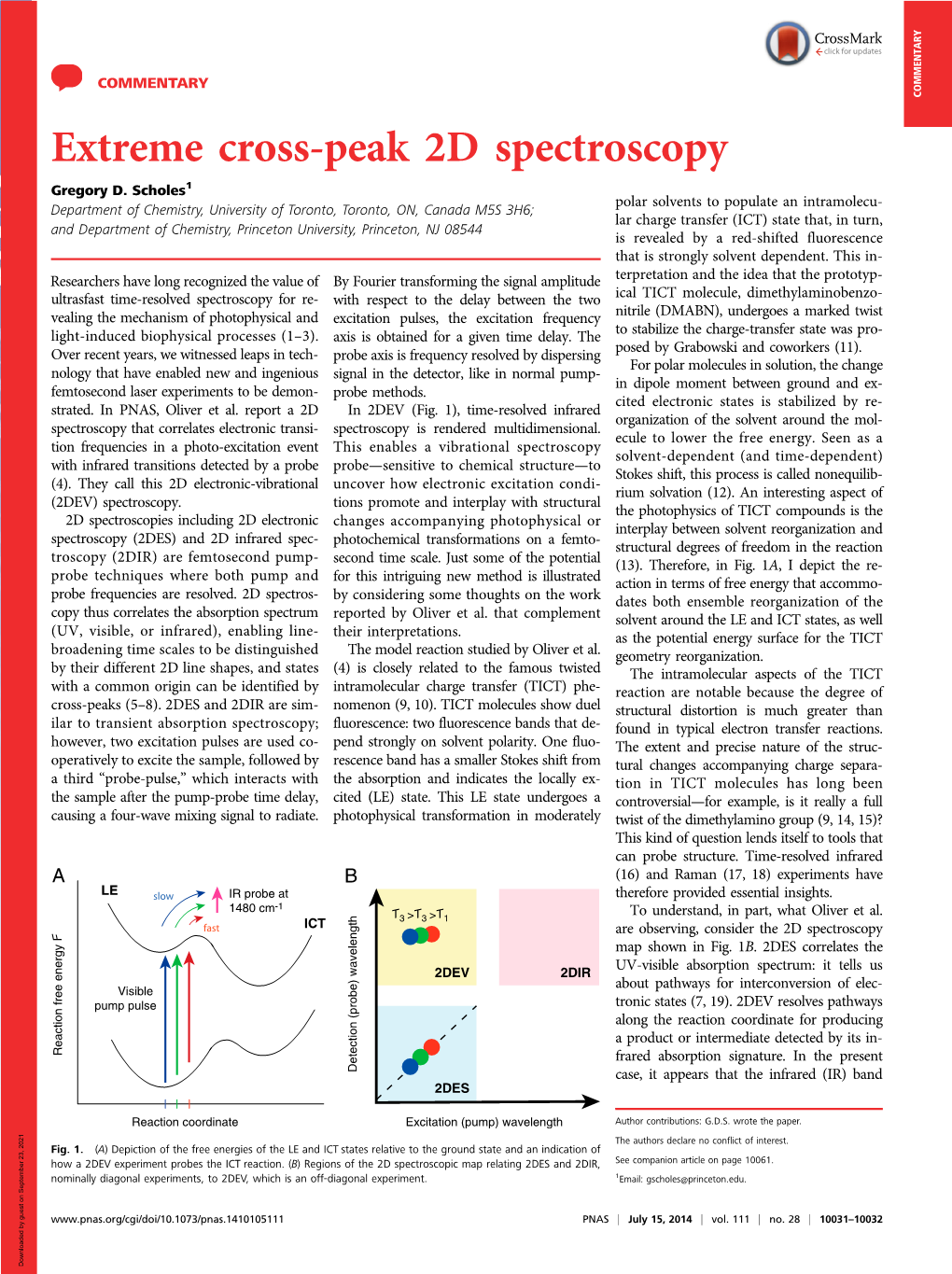 Extreme Cross-Peak 2D Spectroscopy