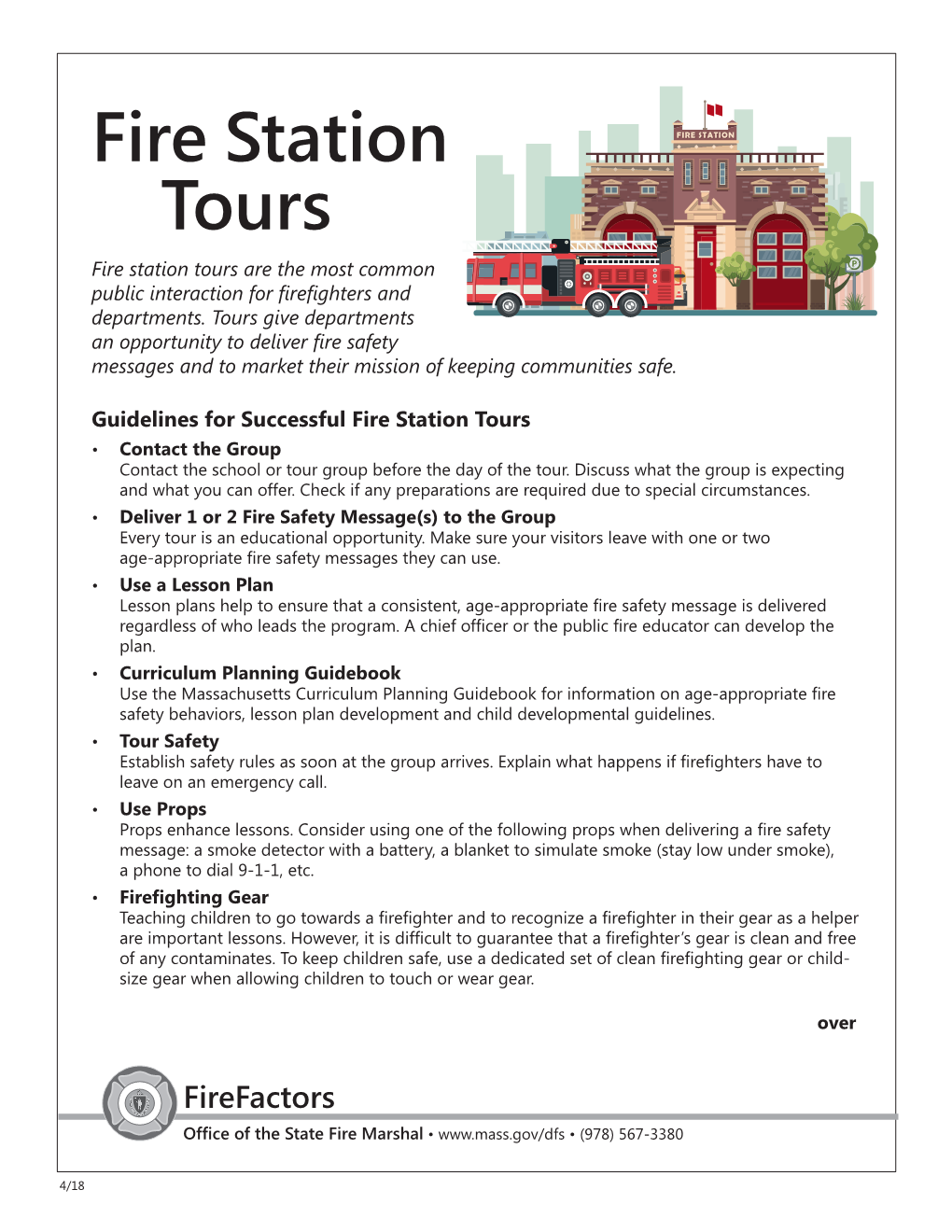Fire Station Tours Fire Station Tours Are the Most Common Public Interaction for Firefighters and Departments