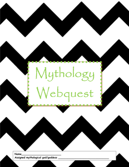 Mythology Webquest