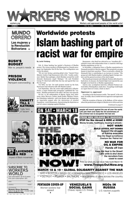Islam Bashing Part of Racist War for Empire