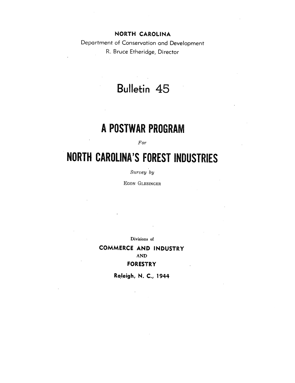 North Carolina's Forest Industries