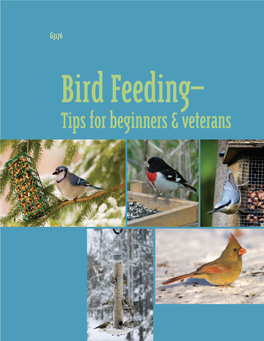 Bird Feeding: Tips for Beginners and Veterans (G3176) R-1/2008