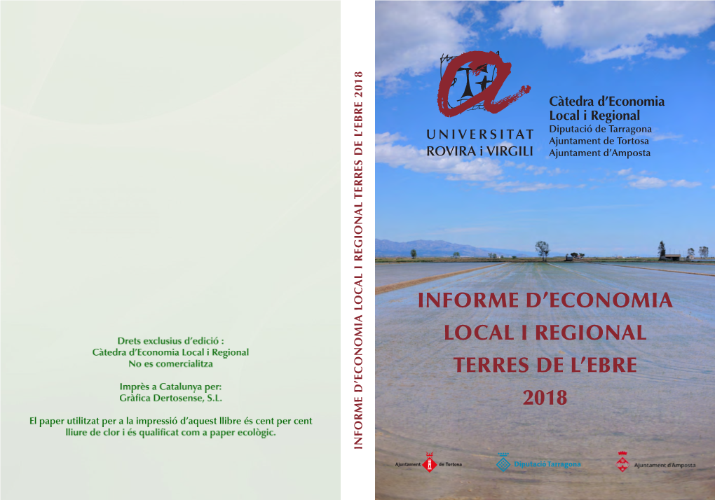 Informe D'economia Local I Regional De Les Terres De L'ebre 2018