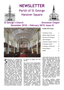 NEWSLETTER Parish of St George Hanover Square