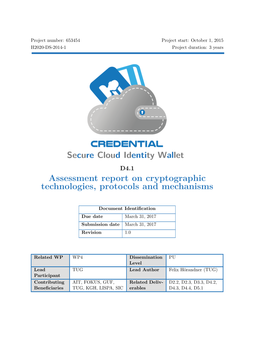 Secure Cloud Identity Wallet Assessment Report on Cryptographic