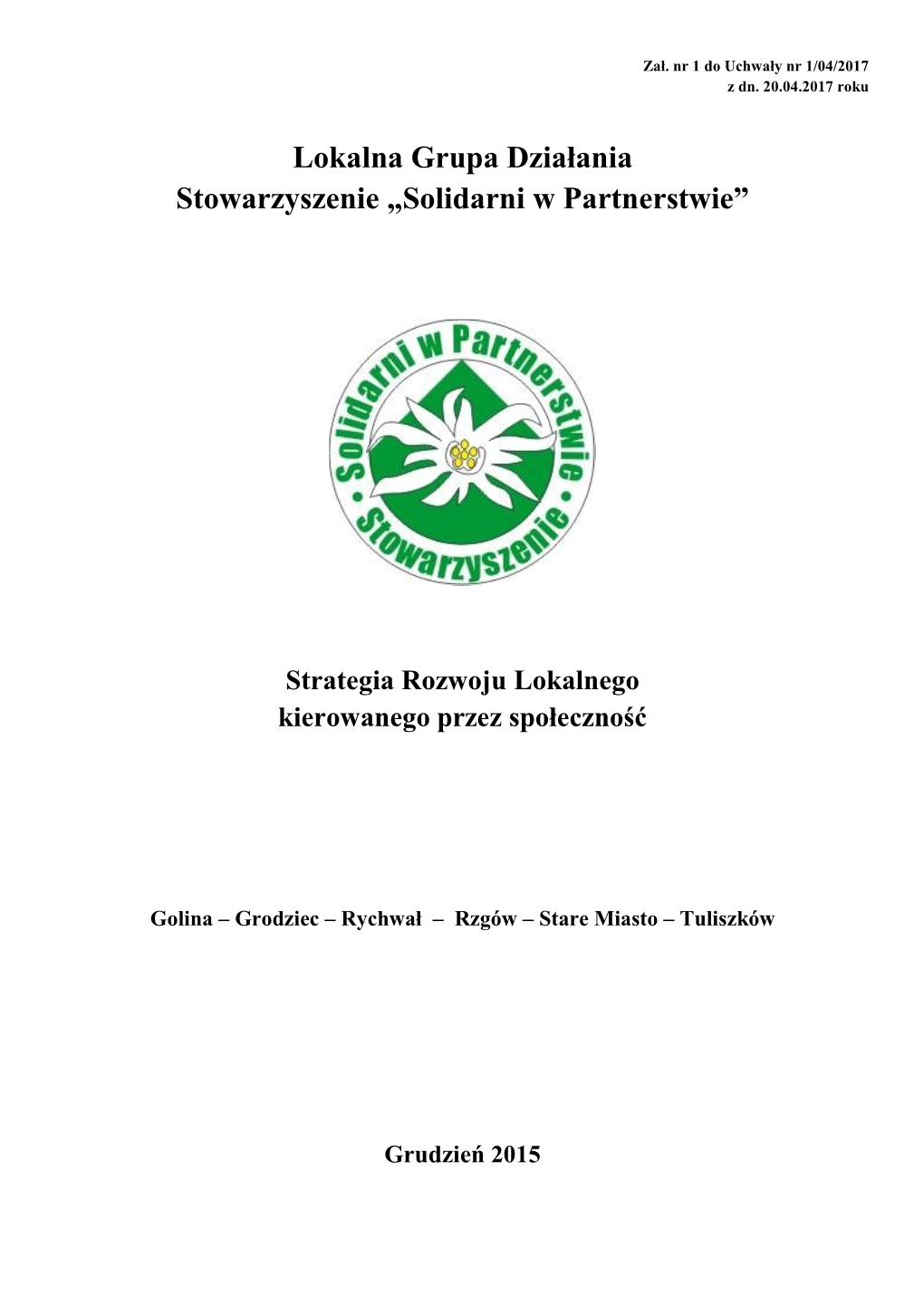 Lokalna Grupa Działania Stowarzyszenie „Solidarni W Partnerstwie”