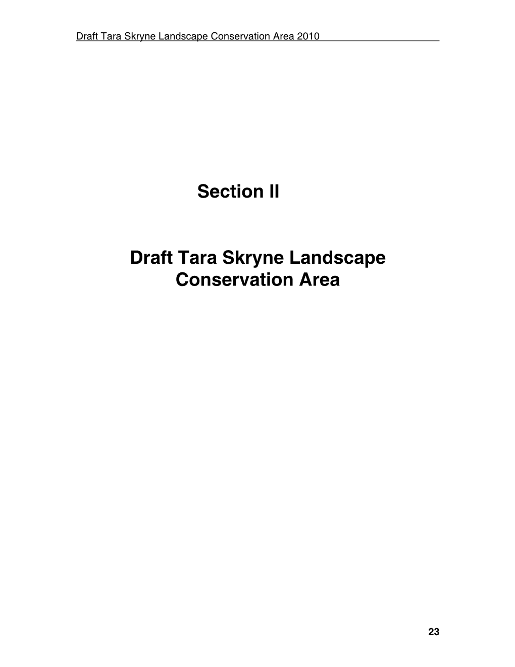 Section II Draft Tara Skryne Landscape Conservation Area