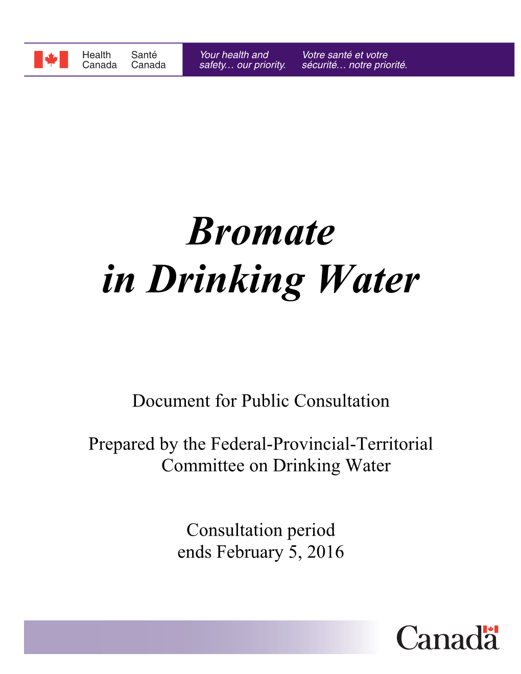 Bromate in Drinking Water