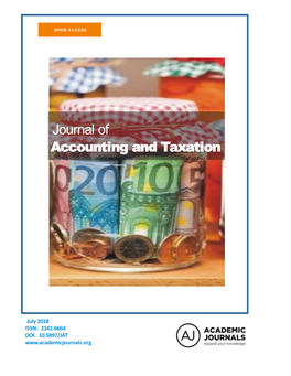 Journal of Accounting and Taxation