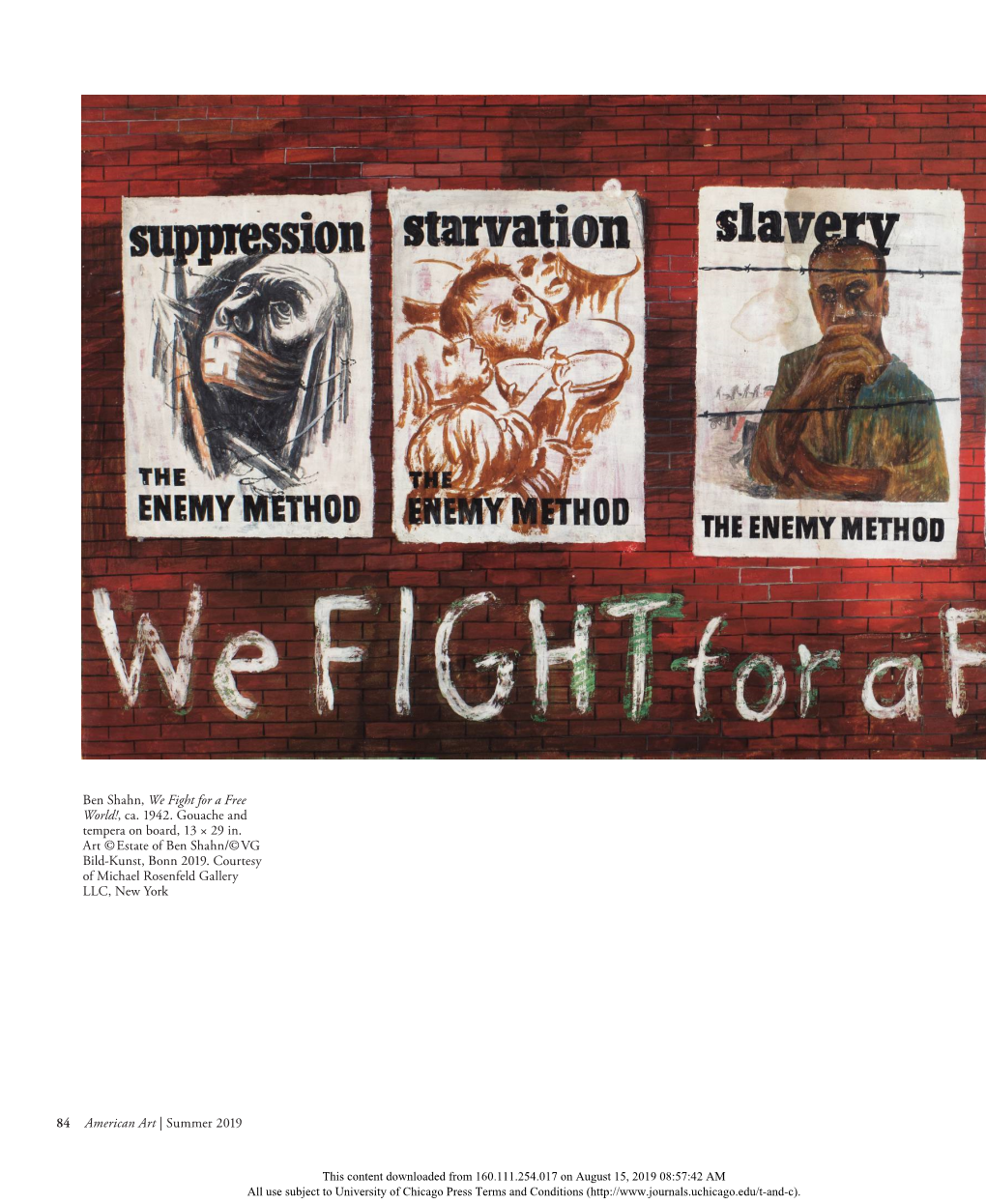 Fighting for a Free World: Ben Shahn and the Art of the War Poster