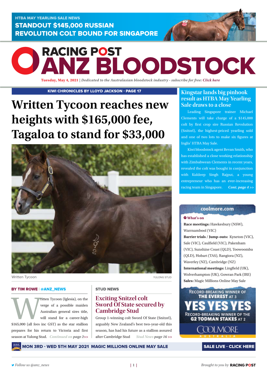 Written Tycoon Reaches New Heights with $165,000 Fee, Tagaloa to Stand