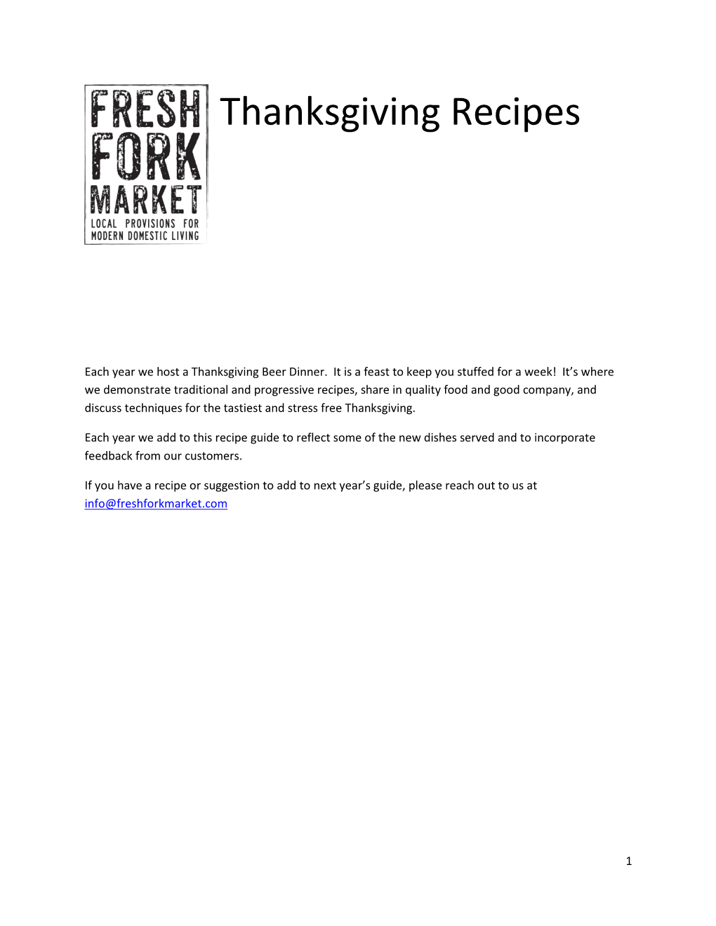 Thanksgiving Recipes