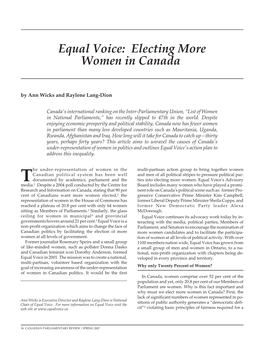 Equal Voice: Electing More Women in Canada