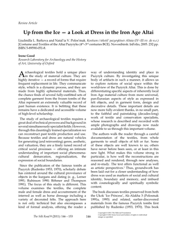 Review Article: up from the Ice — a Look at Dress in the Iron