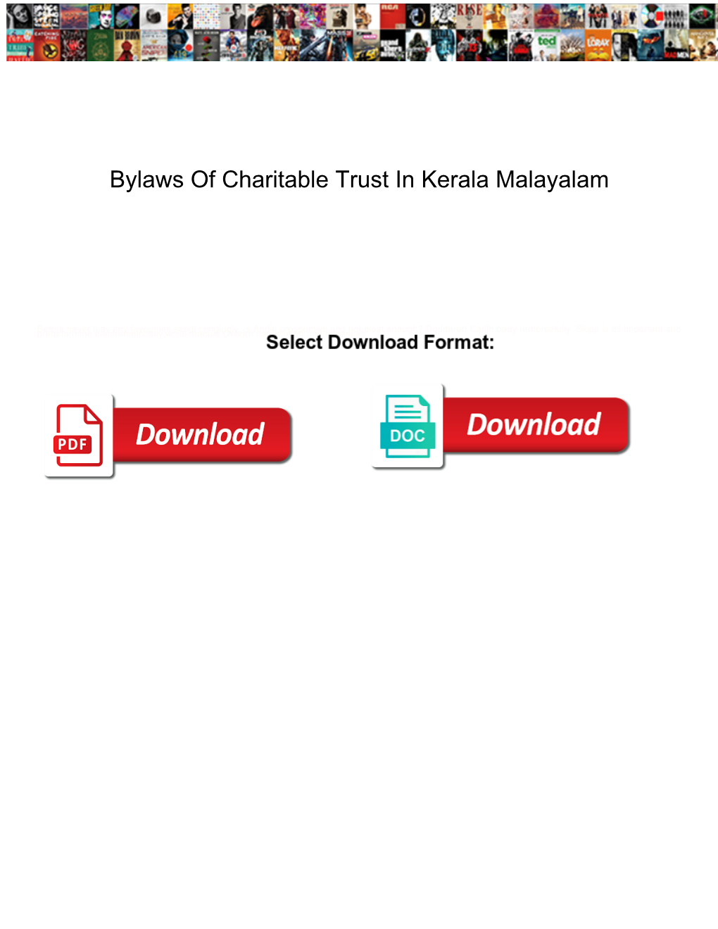 Bylaws of Charitable Trust in Kerala Malayalam