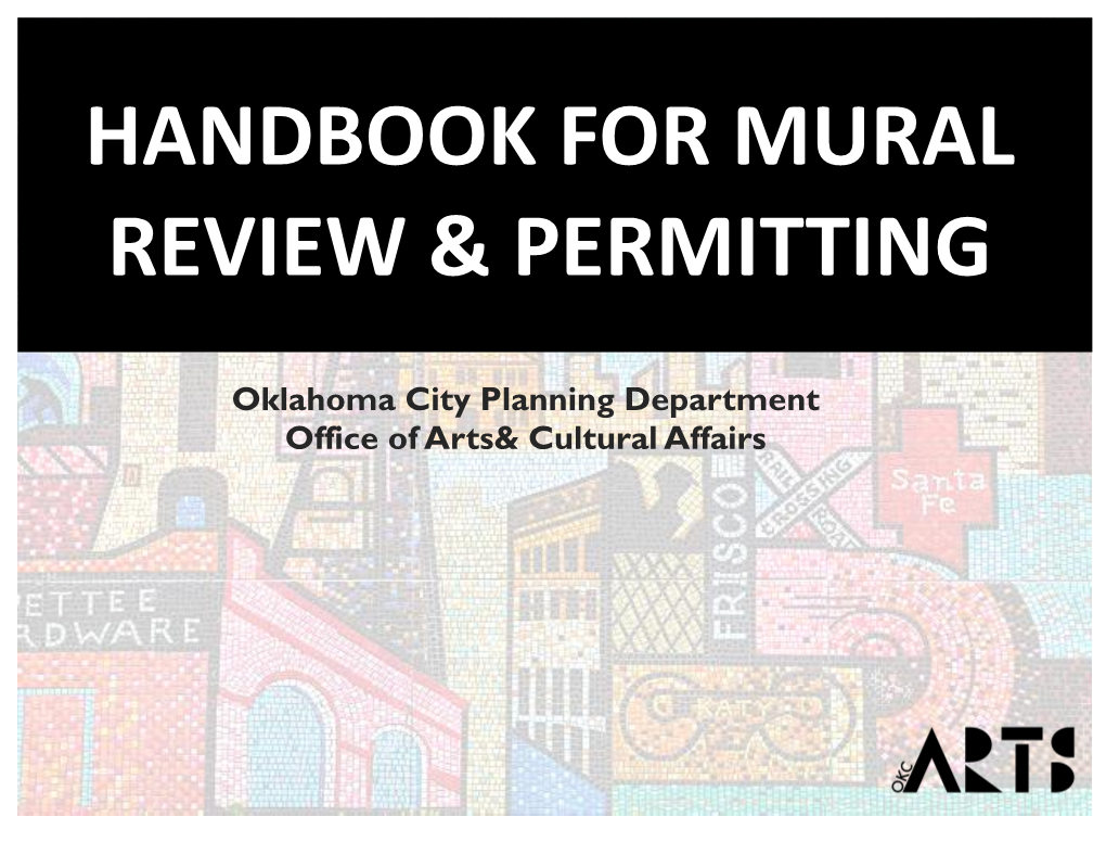 Handbook for Mural Review & Permitting