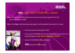 Best Baltic Basketball League