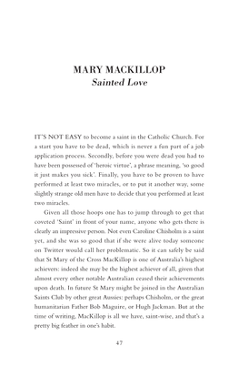 MARY MACKILLOP Sainted Love
