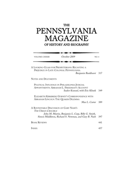 Pennsylvania Magazine of History and Biography