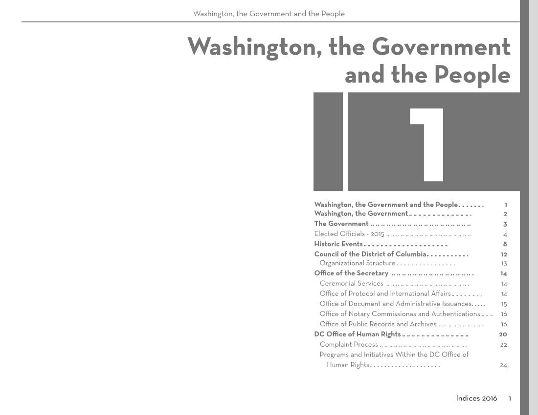 Washington, the Government and the People Washington, the Government and the People