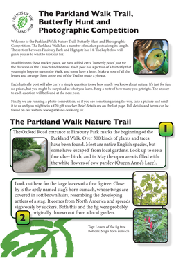 The Parkland Walk Trail, Butterfly Hunt and Photographic Competition