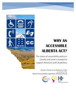 Why an Accessible Alberta Act?