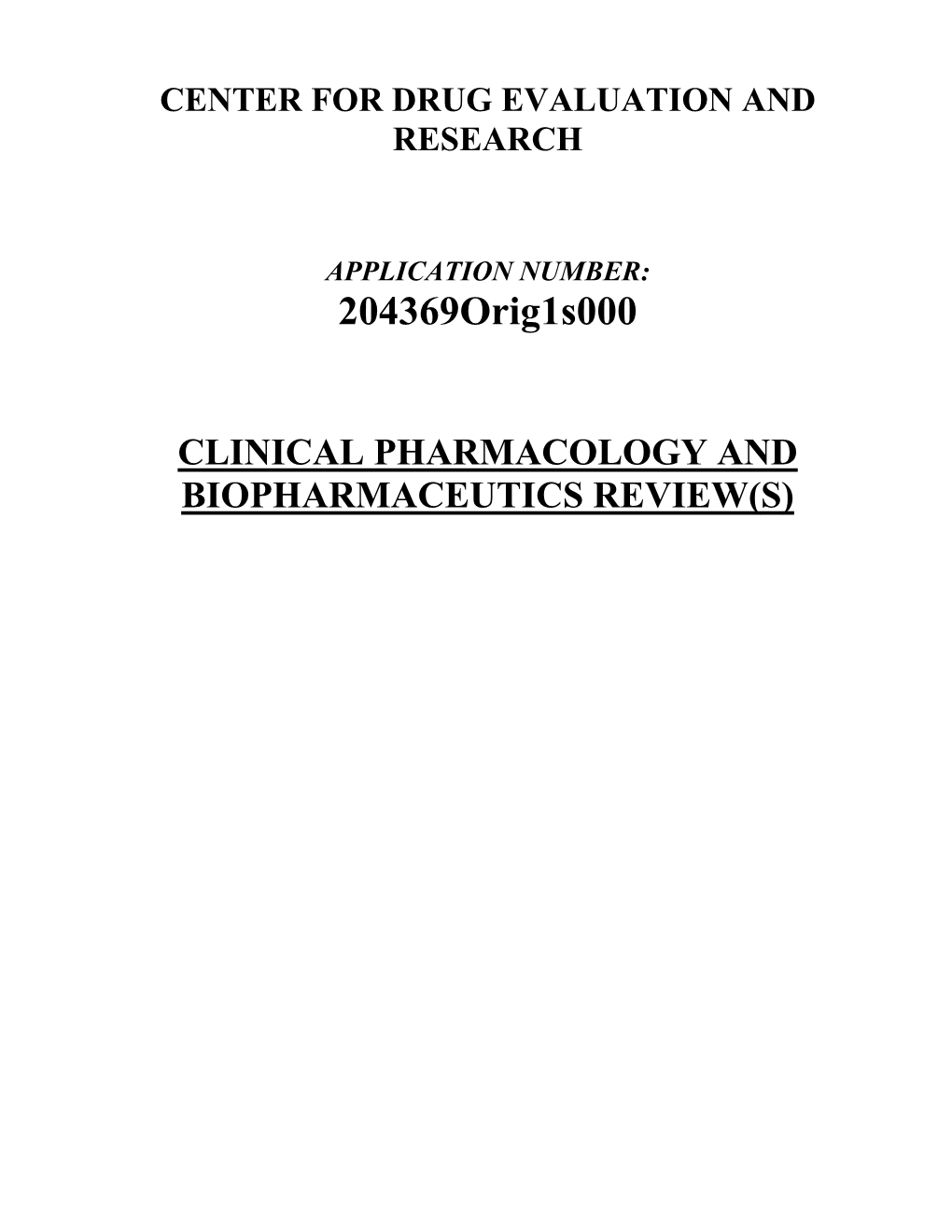 Clinical Pharmacology Biopharmaceutics Review(S)