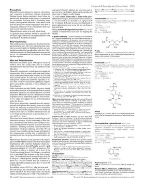 Lubeluzole/Mecamylamine Hydrochloride 1331 Precautions Ing Treated