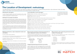 The Location of Development: Methodology