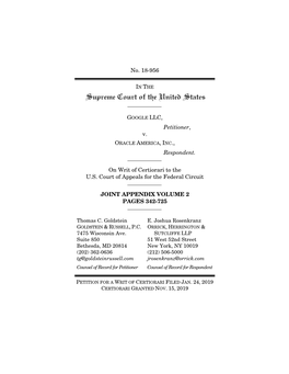 No. 18-956 Petitioner, V. Respondent. on Writ of Certiorari to the U.S