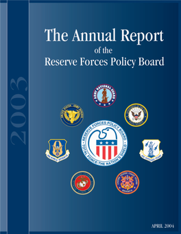 Annual Report of the Reserve Forces Policy Board 2003