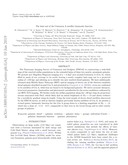 The Faint End of the Centaurus a Satellite Luminosity Function