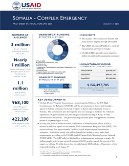 Fact Sheet #4, Fiscal Year (Fy) 2015 August 17, 2015