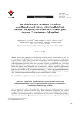 Spatial and Temporal Variation of Echinoderm Assemblages from Soft