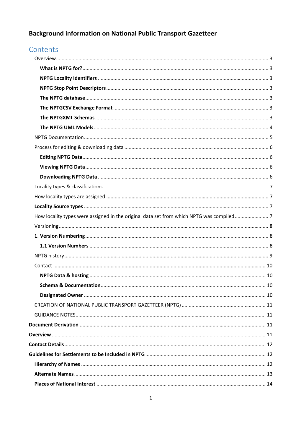 Contents Overview