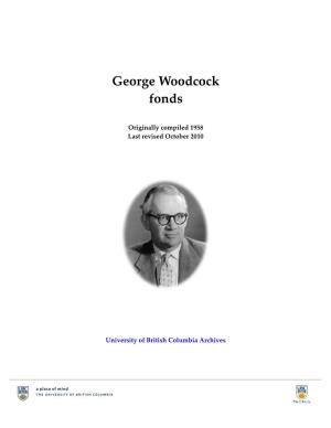 George Woodcock Fonds