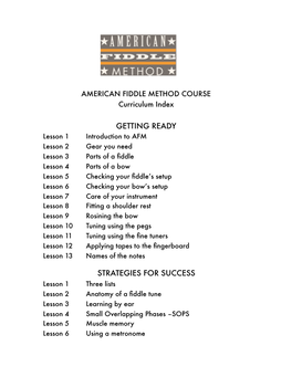 AFM Course Curriculum