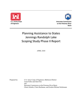 Planning Assistance to States Jennings Randolph Lake Scoping Study Phase II Report