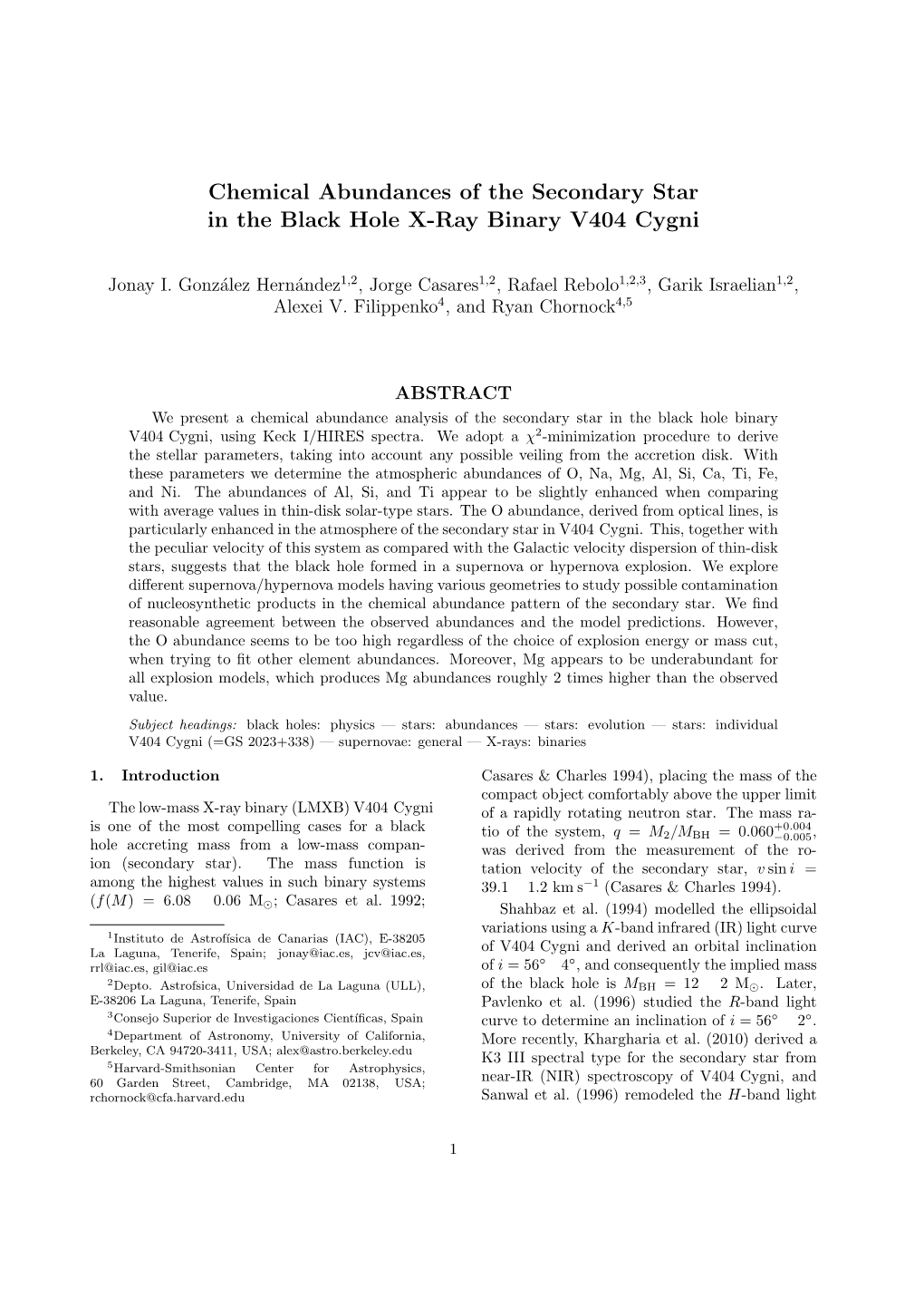 Chemical Abundances of the Secondary Star in the Black Hole X-Ray Binary V404 Cygni