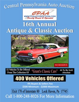 2017 Classic Sale Catalog