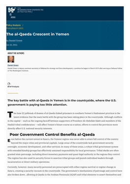 The Al-Qaeda Crescent in Yemen | the Washington Institute