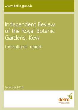 Independent Review of the Royal Botanic Gardens, Kew Consultants’ Report