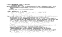 Alepisauridae Swainson, 1839 - Lancetfishes [=Alepisaurinae, Plagyodontoidei] Notes: Alepisaurinae Swainson, 1839:175, 240 [Ref
