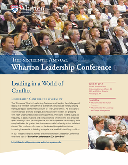 Wharton Leadership Conference