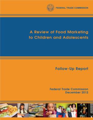 A Review of Food Marketing to Children and Adolescents